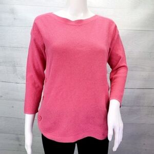 Talbots Vibrant Pink Knit Sweater Size L
